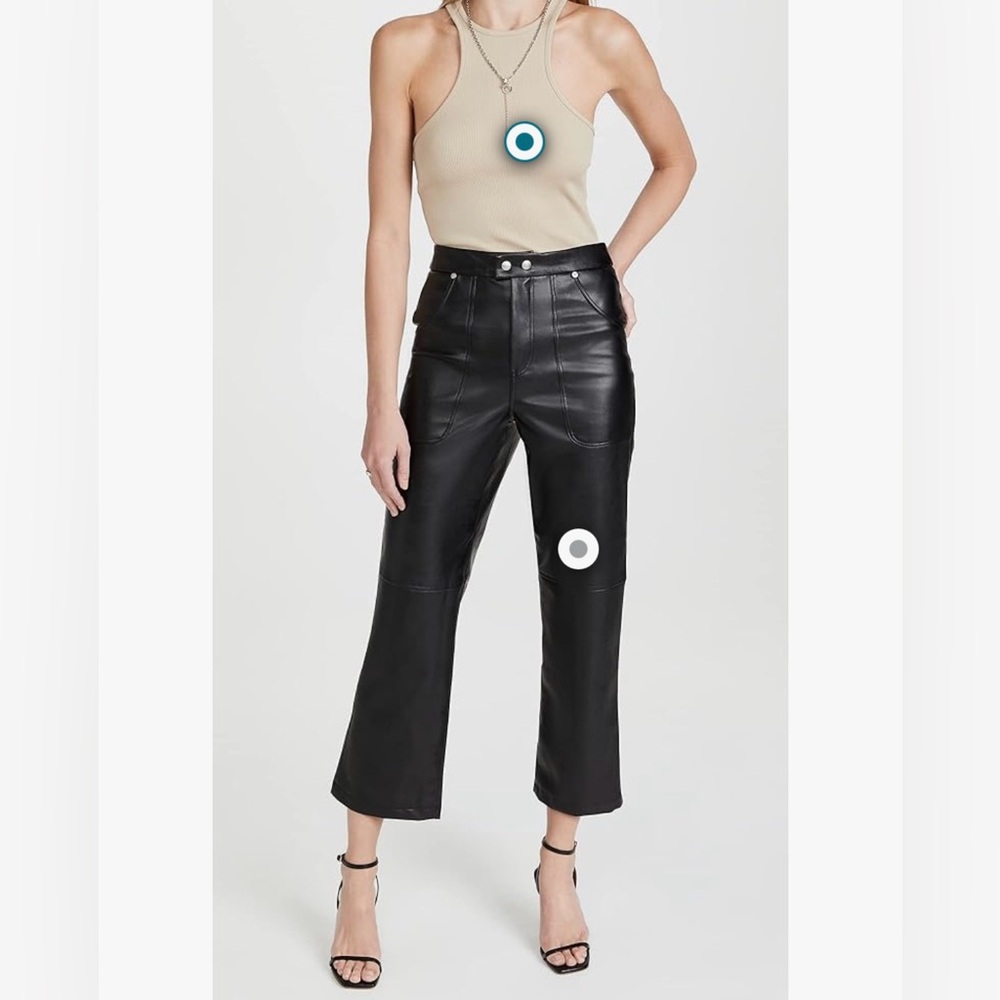 BLANK-NYC Womens Straight Leg Vegan Leather Pants, The Baxter Pants. NWT. Sz 28